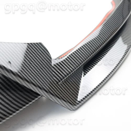 For Tesla Model 3 2017-2023 V Style Front Bumper Lip Splitter Carbon Fiber Look - Picture 11 of 11