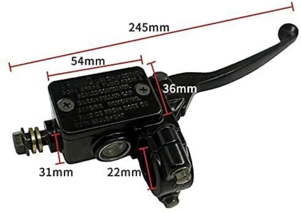 Cilindro maestro de freno delantero Honda para CX500, 650 Goldwing 1000 1100 1200 1500 Foto 2 de 4