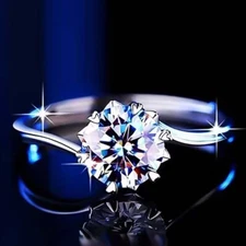 Womens Crystal Cz Ring Wedding Party Rings Silver Ring Jewelry Bridal Engagement