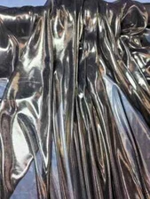 Fabric By The Yard Metallic Gold Chiffon Poly-Silk  Flowy Dress Draping Clothing