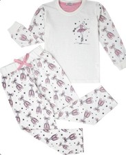A2Z 4 Kids Girls Ballerina Print Children PJs 2 Piece Cotton Set 7-8 Years PJs