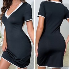 Women Short Sleeve Nightshirt Sleep Shirt Tee Pajama Top Dress T-Shirt Nightgown