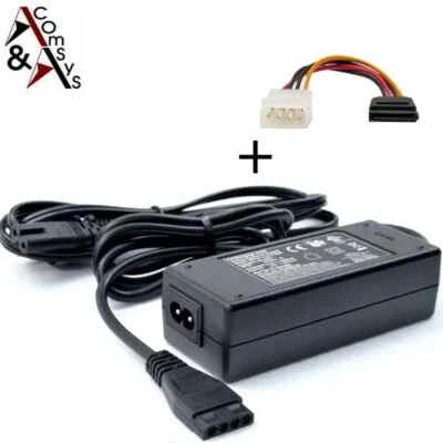 COMSYS Alimentatore 12V 5V 2A per Hard Disk Esterno IDE SATA Hard Disk CD DVD + Cavo Alimentazione