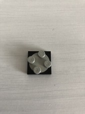 Intage Lego Black Turntable 2 X2 Plate With Old Gray Top (2 Piece)