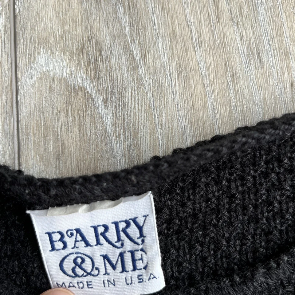 Vintage 80s Sweater Dolman Sleeve Statement Black Leopard Print Animal Large - Image 4 of 4