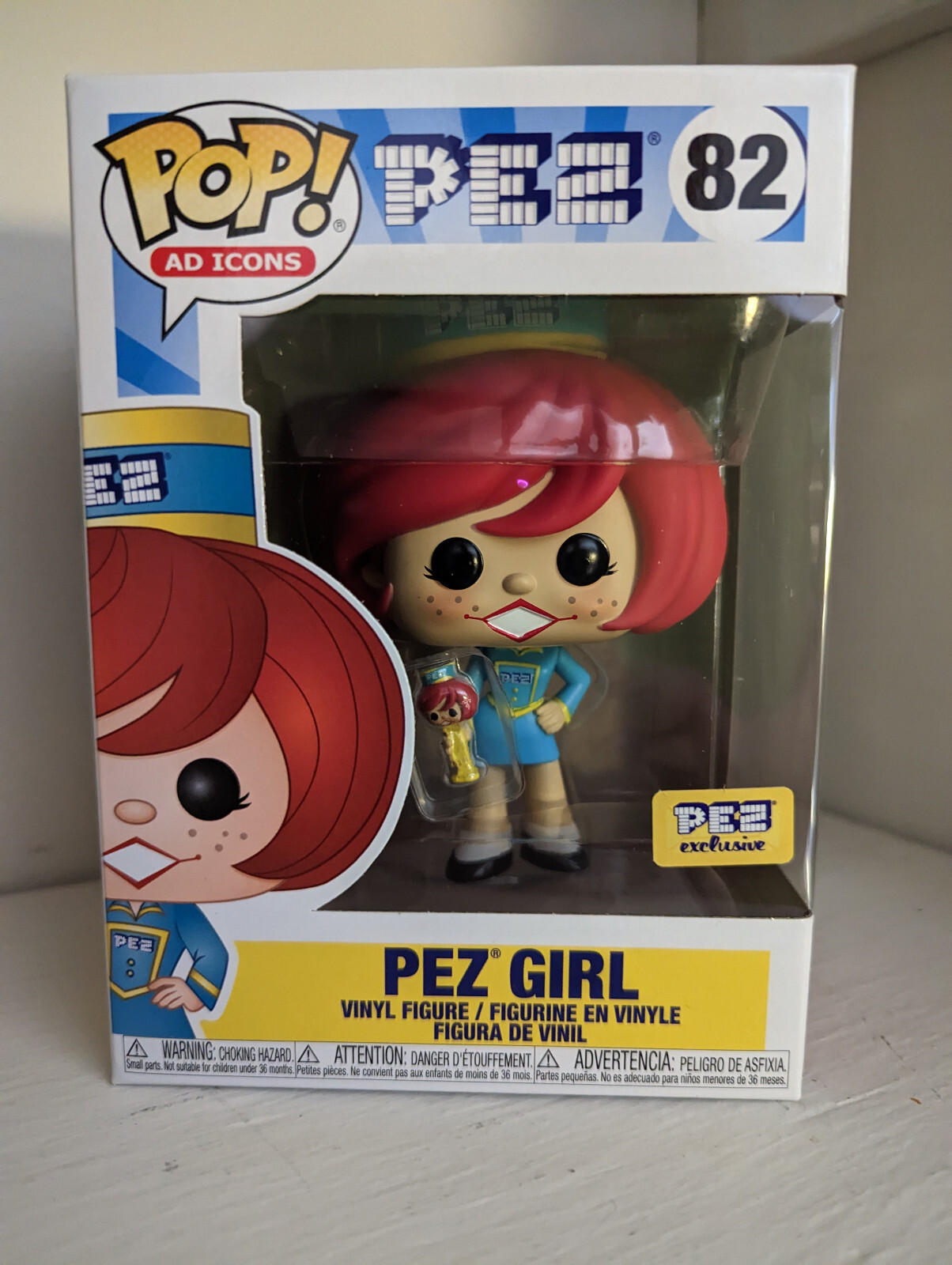 Funko Pop! Ad Icons * Pez Girl W/ Red Hair * #82 Pez Exclusive W/ Protector