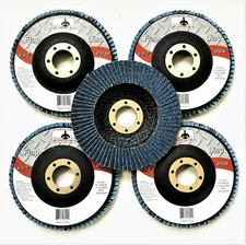 5 GOLIATH INDUSTRIAL 4-1/2" ZIRCONIA FLAP DISCS 36 GRIT SANDING WHEELS ZFD36