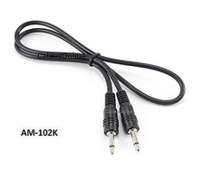 2ft Mono 3.5mm TS Audio Male to Male Black Cable - CablesOnline AM-102K