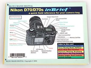NIKON D70/D70S QUICK REFERENCE BOOKLET | eBay