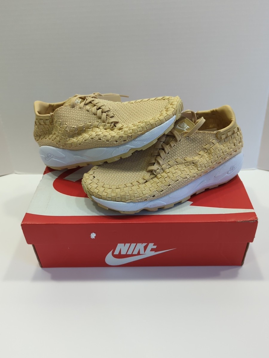 Nike Air Footscape Woven Women's US Size 8 Sesame Phantom-White