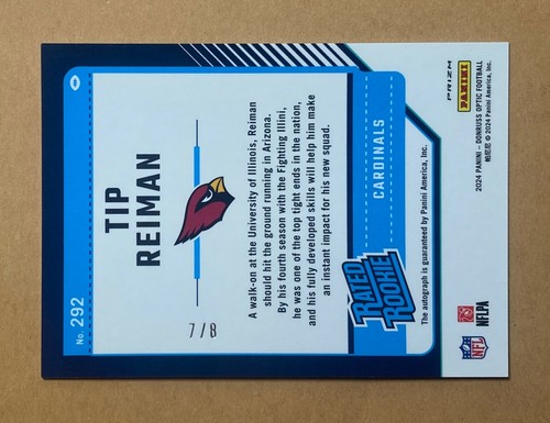 2024 Donruss Optic Tip Reiman Rated RC International Red Stars Prizm Auto #7/8 - Picture 2 of 2