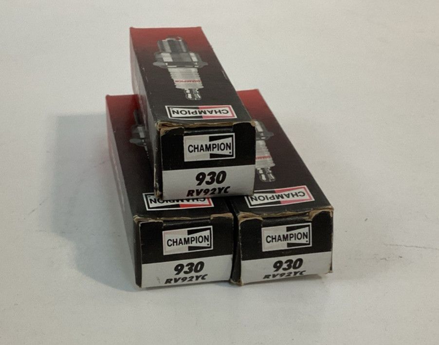 3 Pack Champion Spark Plugs 930 Copper Plus RV92YC