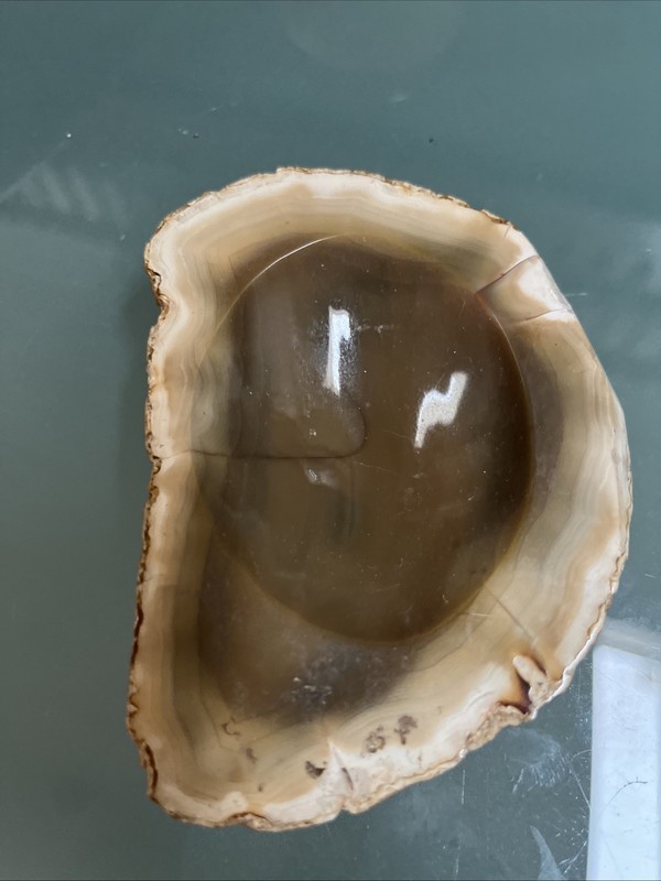 Polished Agate Geode Natural Stone Trinket Dish Ring Jewelry Soap Holder Ashtray