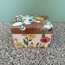 Stylecraft Floral Kitchen Cardboard Recipe Box 1978