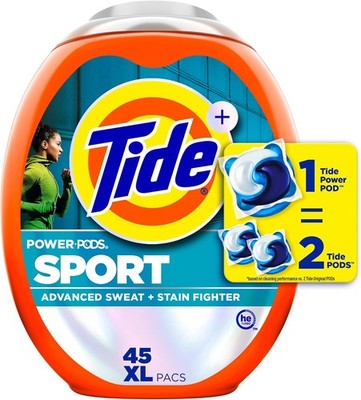 Tide Power Pods Sport Laundry Detergent Pacs 45 Count