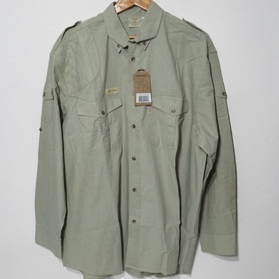 TAG Safari Shooter Shirt Mens XL Green NWT