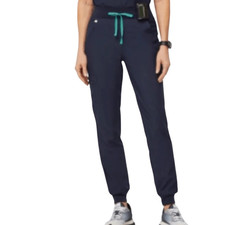 Figs Womens Saumer High Waisted Fionlite Jogger Scrub Pants, Navy, Size XS, NWT