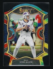 2021 Panini Select Concourse Die Cut Tie Dye Prizm Josh Allen Bills 15/25