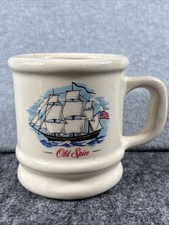 Vintage Old Spice Shaving Mug With Ship Grand Turk Design Cracked