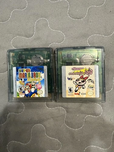 Nintendo Game Boy- Mario Bros Deluxe & Powerpuff Girls Bad Mojo Jojo Tested