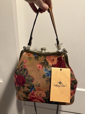 Patricia Nash Laureana Vintage Victorian Tapestry Rose Frame Crossbody Bag NWT