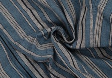 Used Issey Miyake ISSEY MIYAKE ISSEY SPORT Stripe Gathered No Collar Jacket Blue