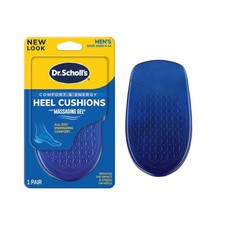 Dr. Scholl's HEEL CUSHIONS with Massaging Gel 1 Count Pack of 1 , Blue