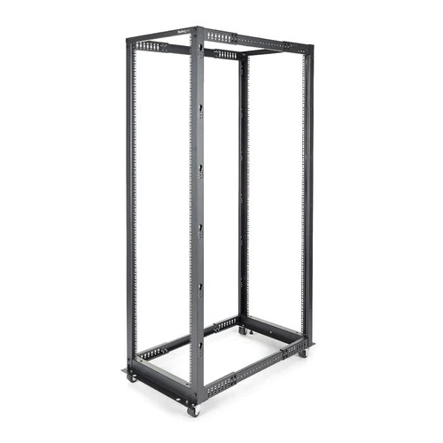 StarTech.com 42U Adjustable Depth Open Frame 4 Post Server Rack Cabinet - Flat P