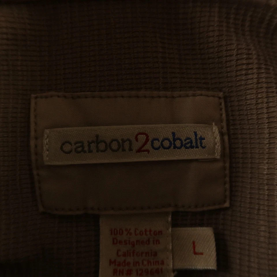 Chaqueta Carbon 2 Cobalto Para Hombre L Beige 100% Algodón Cremallera Completa Forrada con Botones a Presión Foto 3 de 4