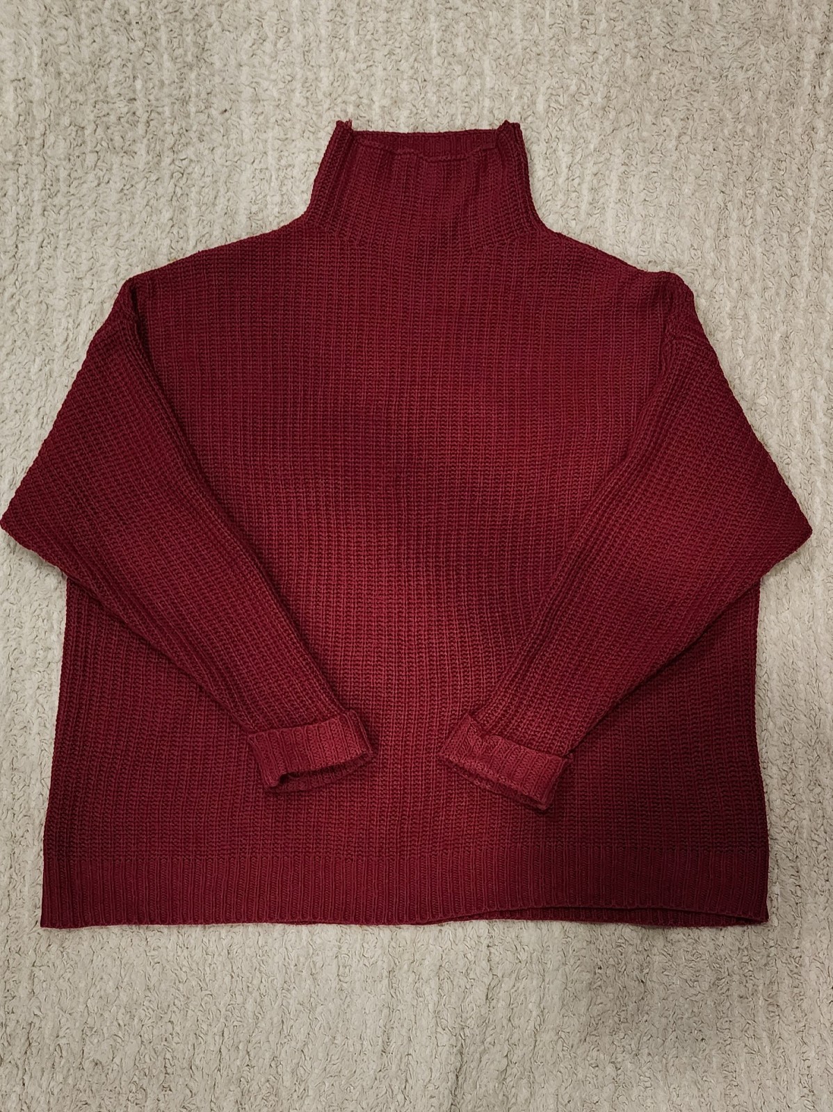 American Eagle Women's Oversized Mock Neck Knit Sweater Size M