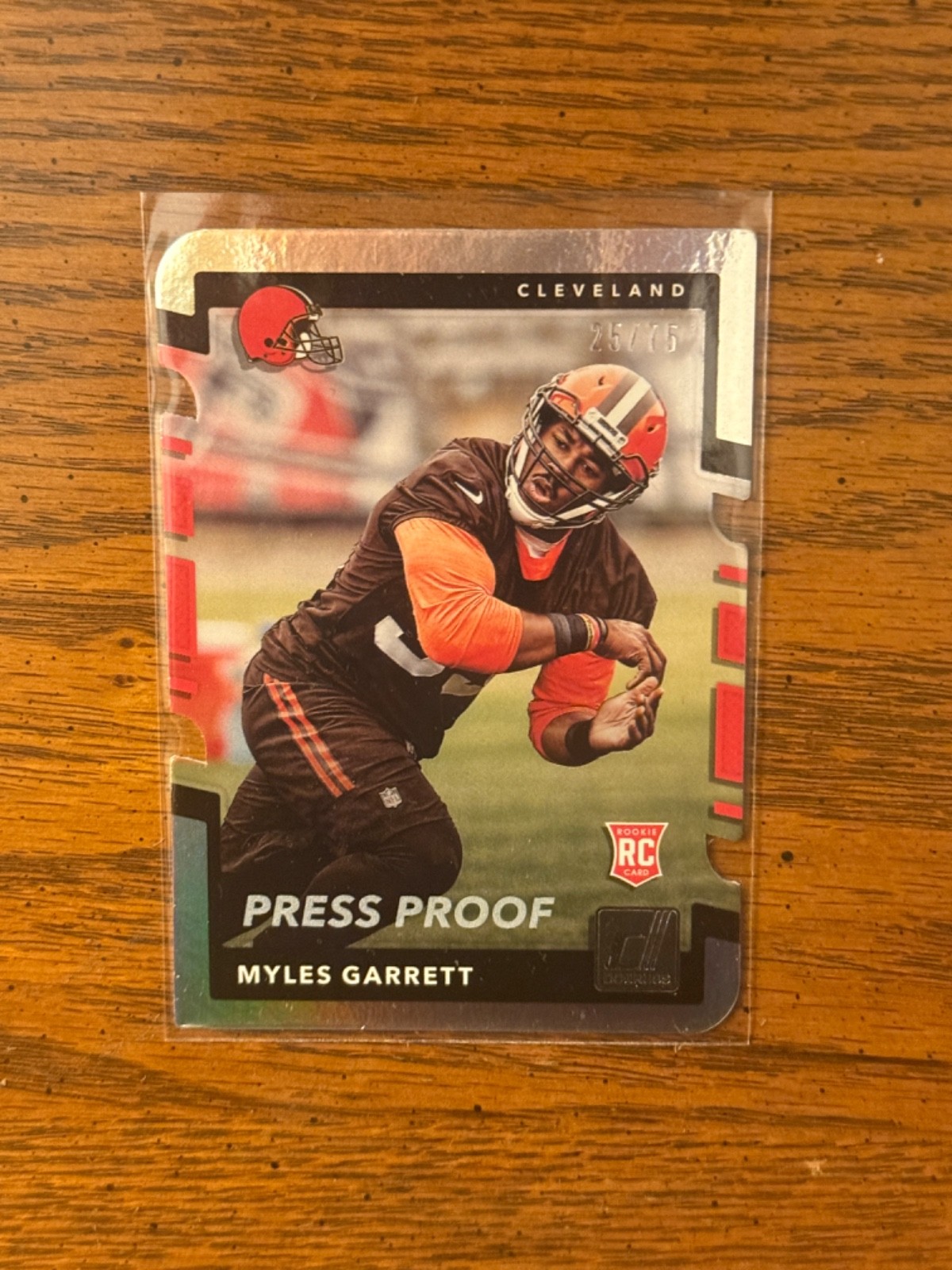 Myles Garrett 2017 Donruss - Silver Die-Cut Press Proof /75 RC #356