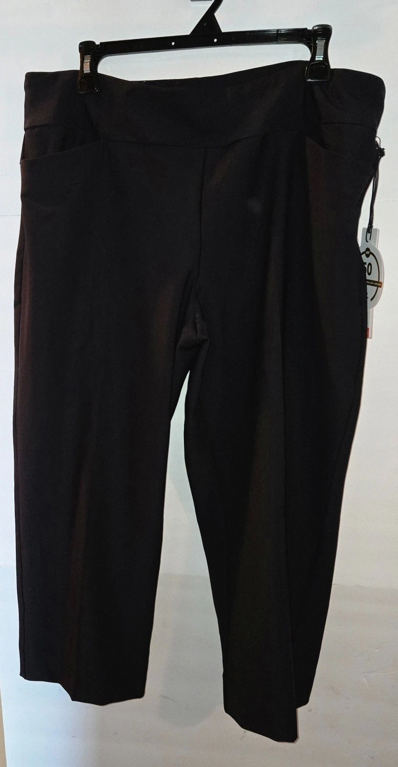 Tail Mulligan Stretch Crop Golf Pants Capri Black Golfing Pockets 16 Pant
