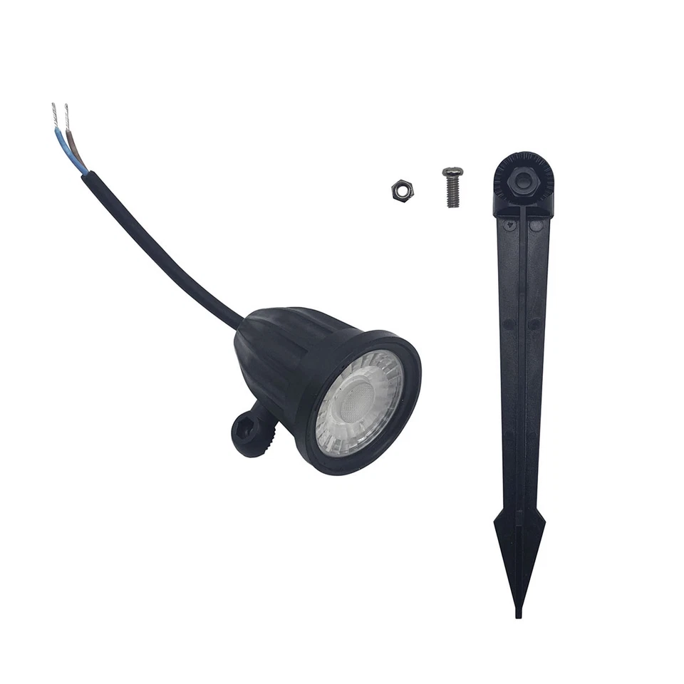 FARETTO LED A PICCHETTO 8W 220V DA GIARDINO IP65 STAFFA INCLUSA SILAMP - Immagine 4 di 4