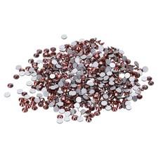 SS4/1440Pcs Glass Diamante Rhinestone, Man Made Gems, Rose Gold Tone
