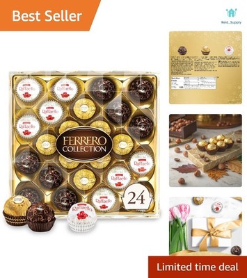 Elegant Ferrero Collection:  24 Count Assorted Chocolate Gift Box 9.1 oz