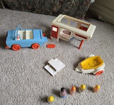 1970s Weebles Camp-About Camper Romper Room, Has BOTH support posts  step 