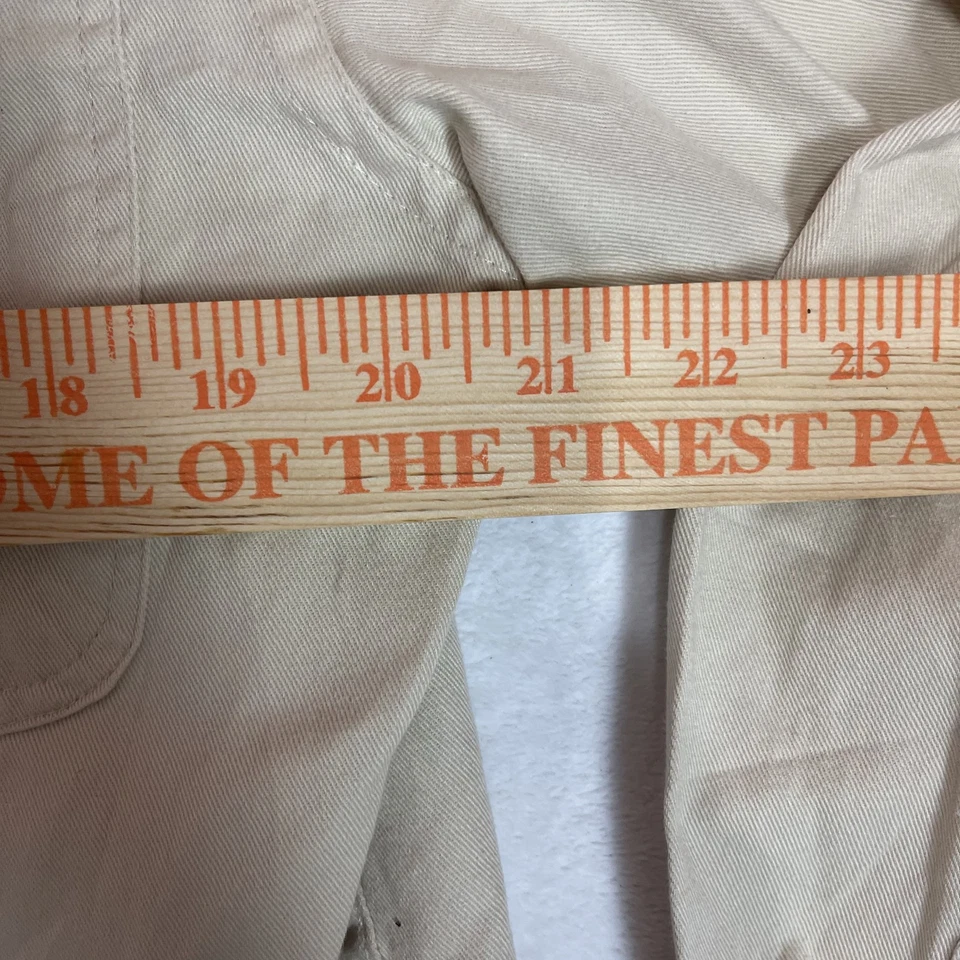 Scandia Woods Men's Beige Cotton Corduroy Long Sleeve Button-Up Shirt Size L - Image 3 of 4