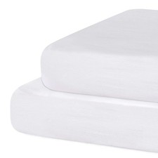 Fitted Crib Sheet 100 Cotton 52"x28"x8", 2 Pack Crib Mattress Sheet Set Fit ...