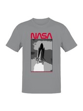 Officially Licensed Nasa Space Shuttle Launch Poster Men's T-shirt