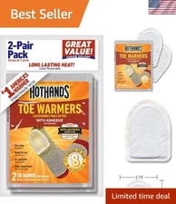 Portable Toe Warmers - 2 Pair Disposable Heat Packs for Cold Weather Fun