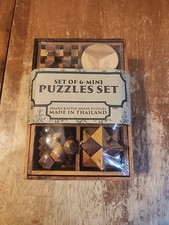 Puzzle Set Of 6-Mini Puzzles Made In Thailand New In Box