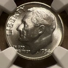1954-S Roosevelt Dime NGC MS 65 Full Torch 90% Silver Beautiful Coin