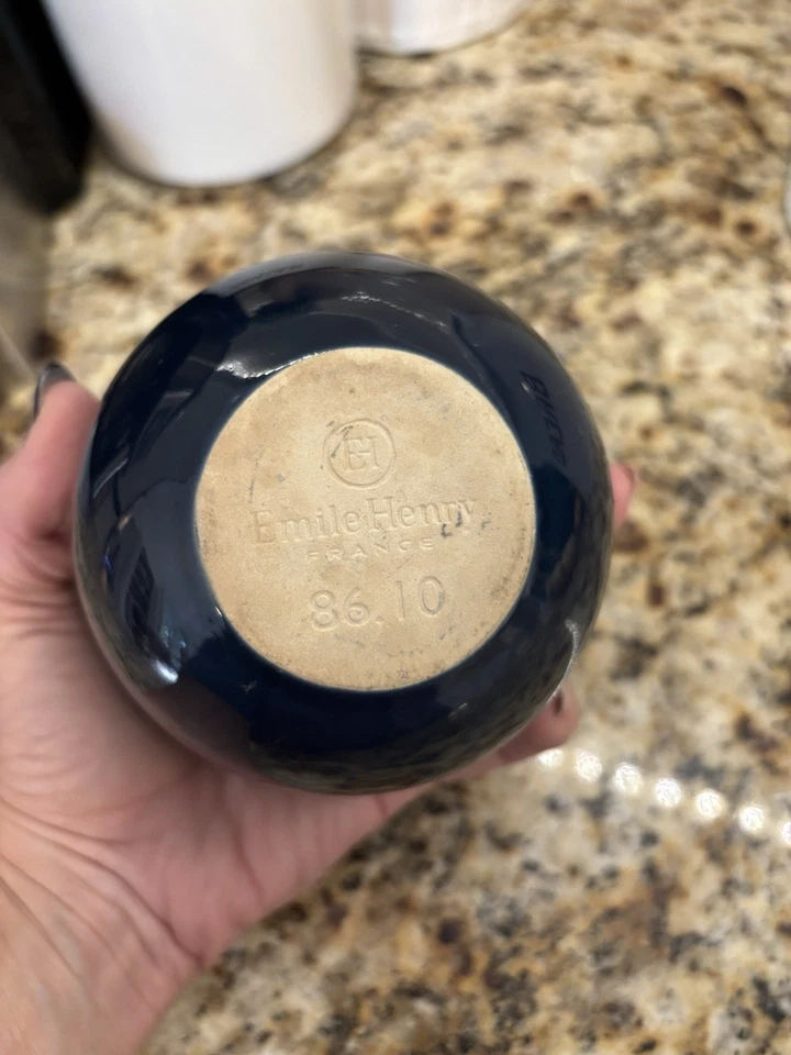 Emile Henry France Butter Bell Keeper Blue - Image 3 of 4