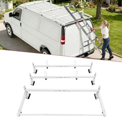 750LBS Van Roof Ladder Rack W/ Cargo Roller For Chevy/ GMC Express ...