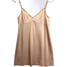 Zimmermann Womens Babydoll Beige Slip Dress Sz 3 US 10 Whimsigoth Lace Trim Nude
