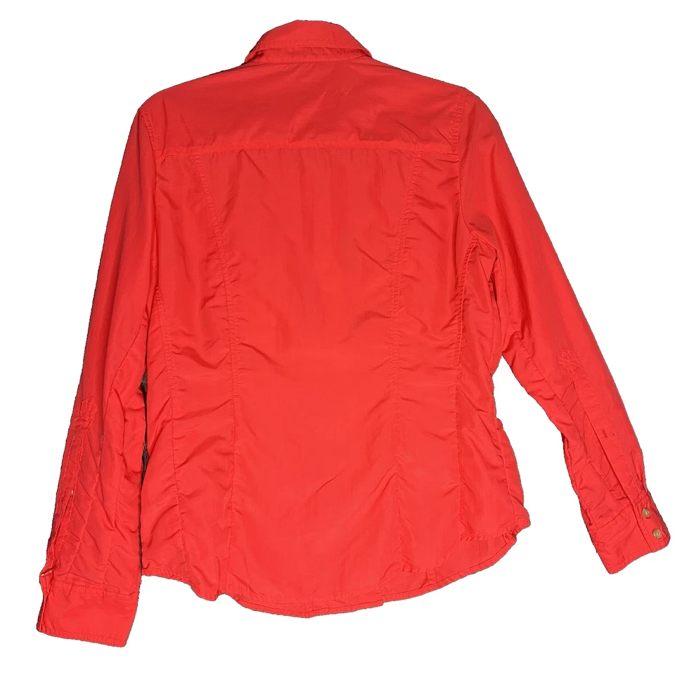 Camisa Koppen Mujer Mediana Manga Larga Abotonada Zona No Mosca Rojo Neón Bolsillo con Cremallera Foto 2 de 4