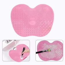 3pcs Makeup Brush Cleaning Mat Silicone Foldable Cosmetic Clean Brush Scrubber