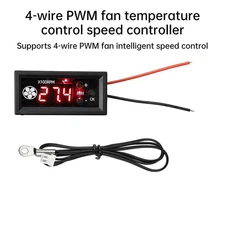 DC 12V 3A 4-wire Digital PWM Fan Governor Temperature Control Speed Control NEW