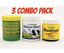 Cosmetic Ointment & La Vaquita Bálsamo Blanco (3.52 Oz Each) + Arnica cream