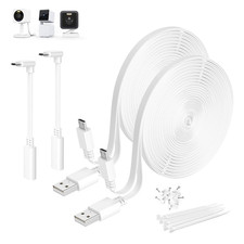 Basesailor for Wyze Cam Pan V3/V2 Micro Power Extension Cable 2 Pack,30Ft Flat C